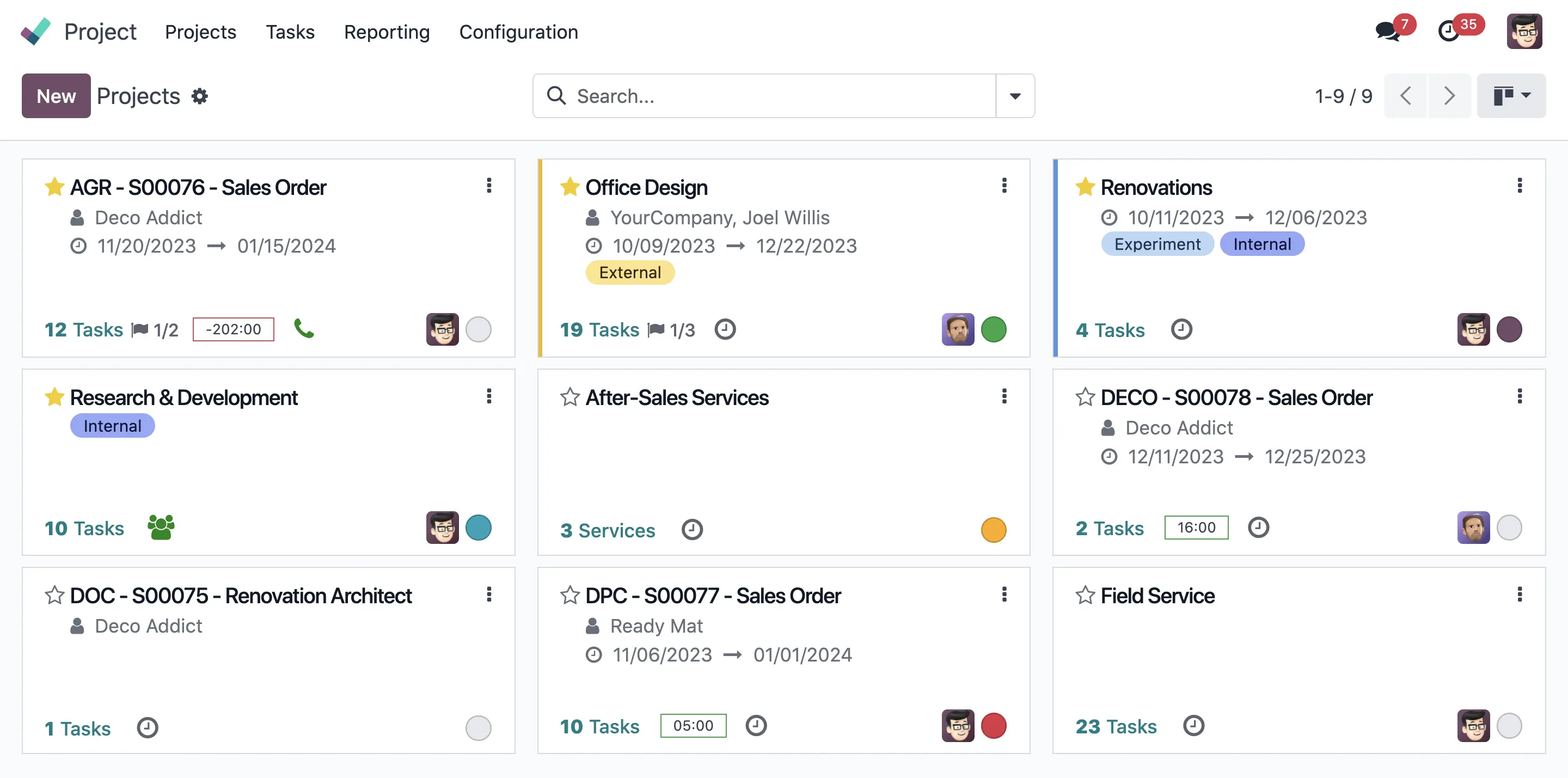 Odoo Proyectos (opcional Avanzado)